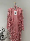 Jameela Pink Rosette Abaya