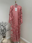 Jameela Pink Rosette Abaya