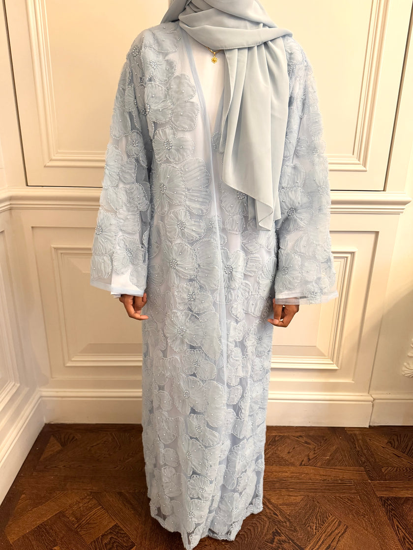 Sophia Floral Net Abaya