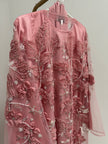 Jameela Pink Rosette Abaya
