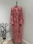 Jameela Pink Rosette Abaya