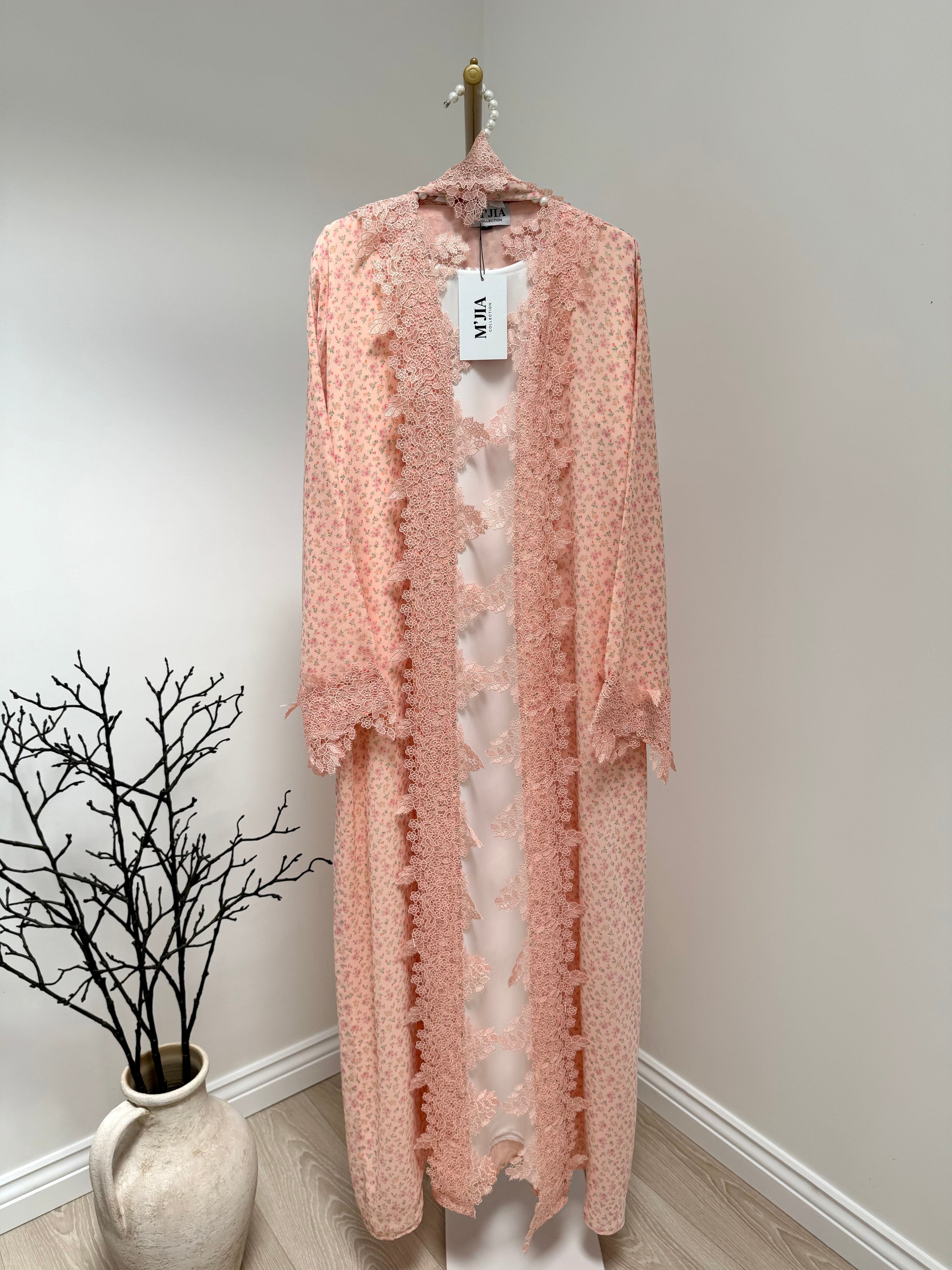 Elaana Floral Lace Abaya